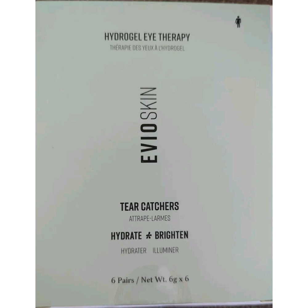 EVIO‎ SKIN- Hydrogel Eye Therapy Tear Catchers, Hydrate & Brighten, 6 Pairs- NIB